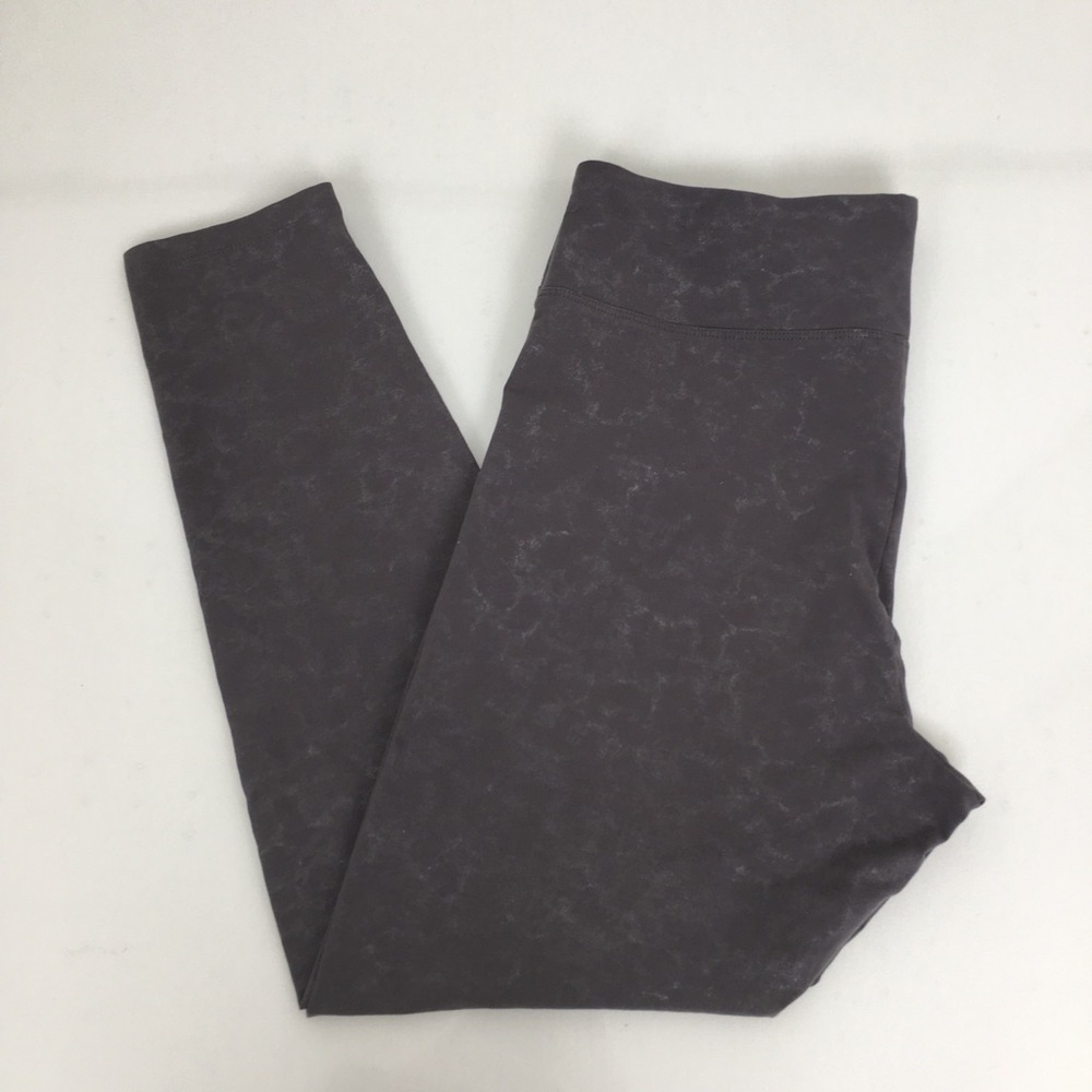 Express Women’s Leggings Gray Metallic Sheen Sz L Stretchy Yoga Pants High Waist